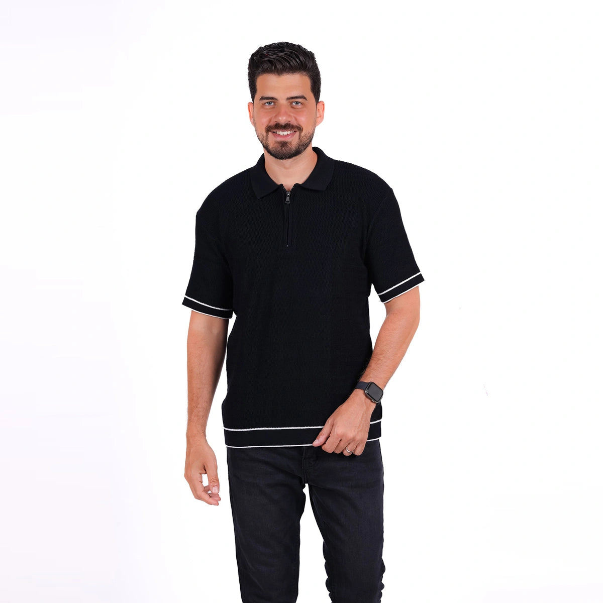 Sutra - Knitwear Polo T_Shirt MHS011