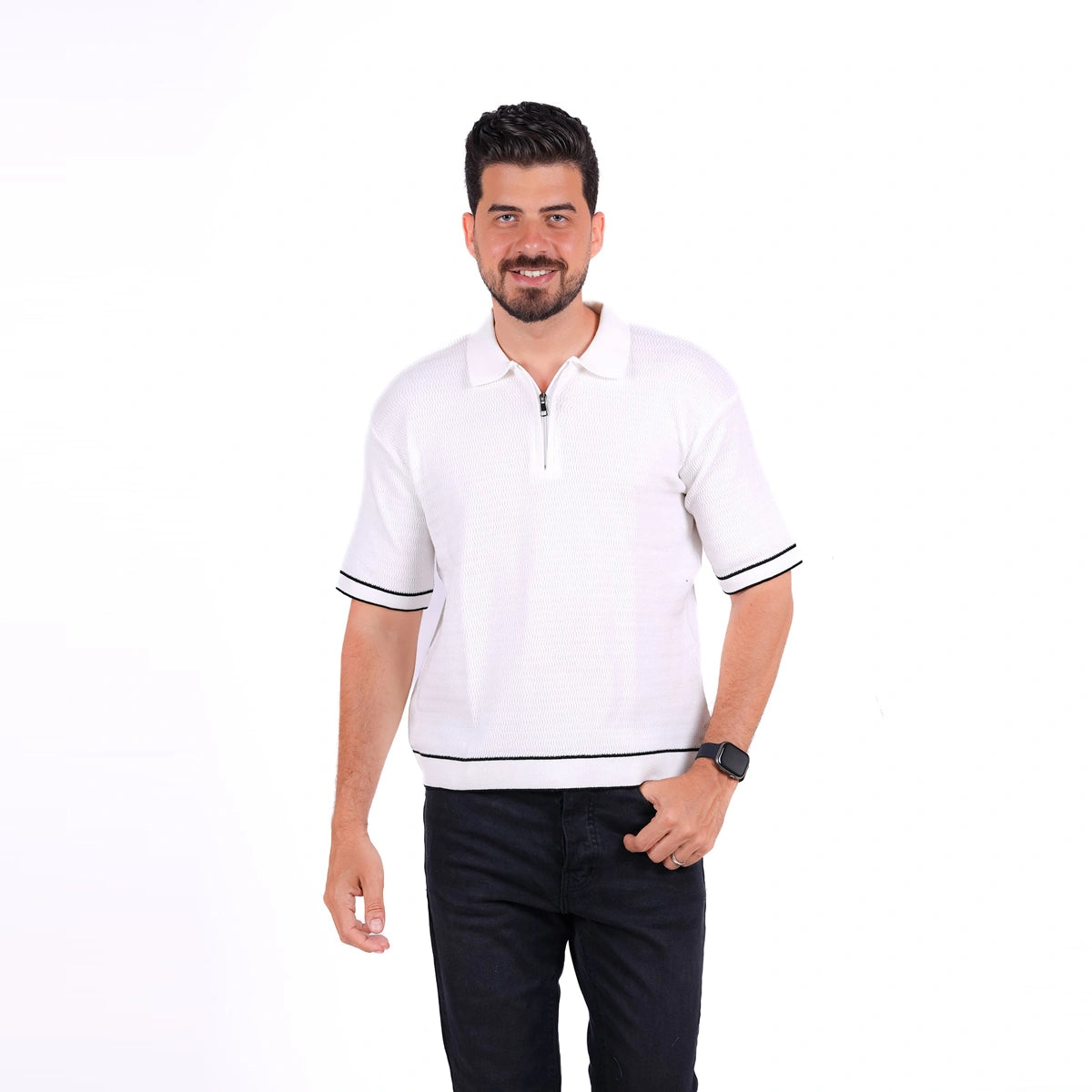 Sutra - Knitwear Polo T_Shirt MHS011