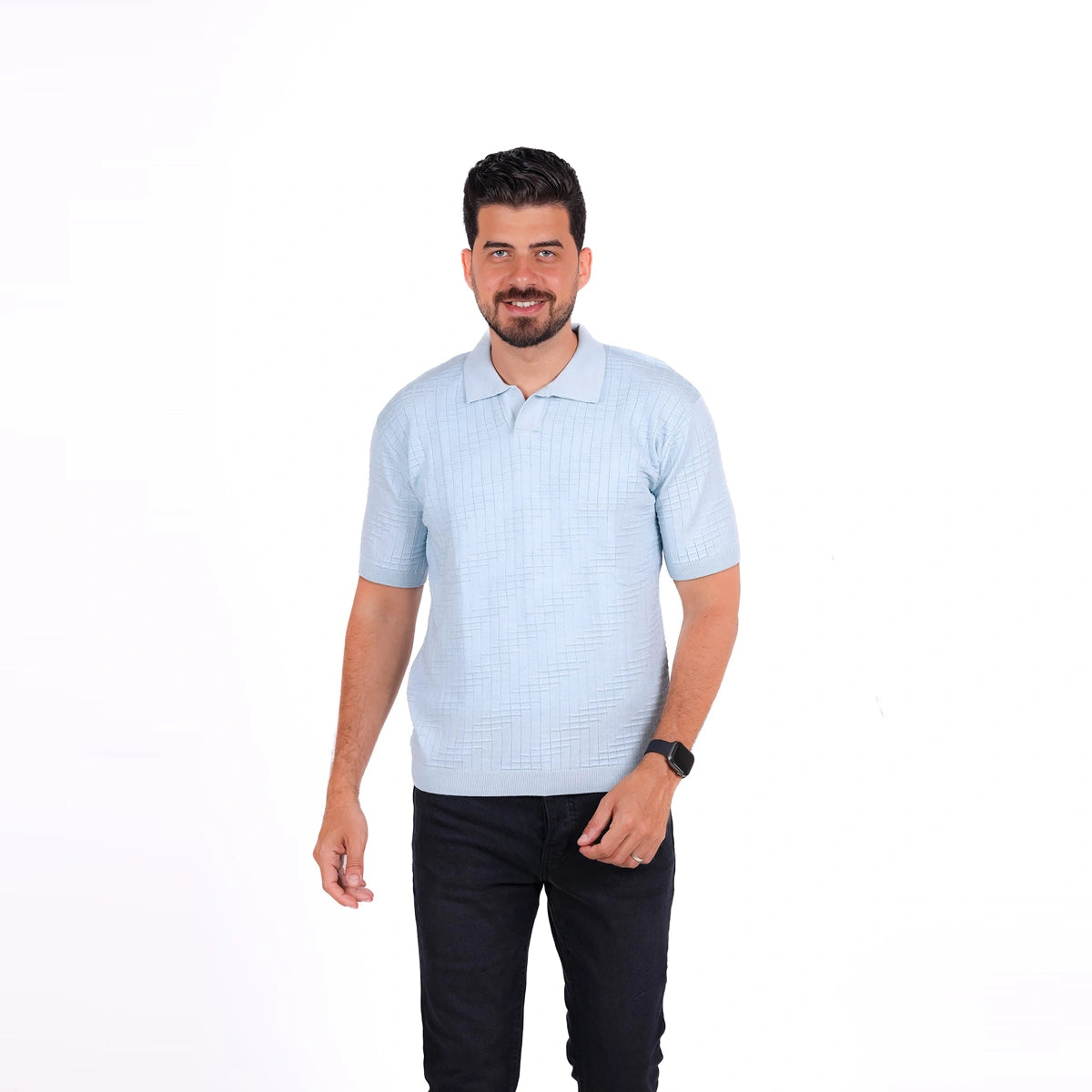 Sutra - Knitwear Polo T_Shirt MHS019