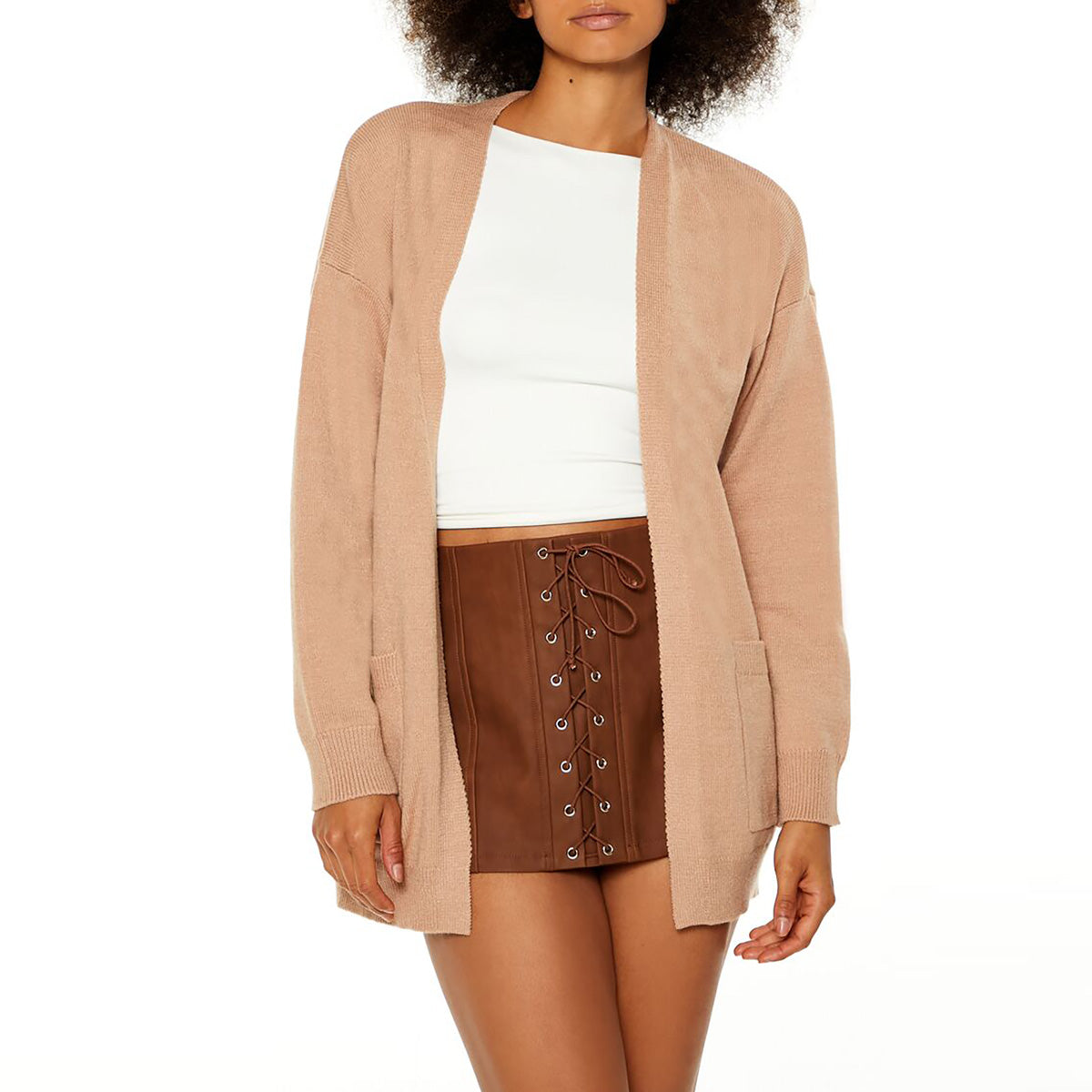 Forever21 - Patch-Pocket Cardigan Sweater for women - sold by FIG