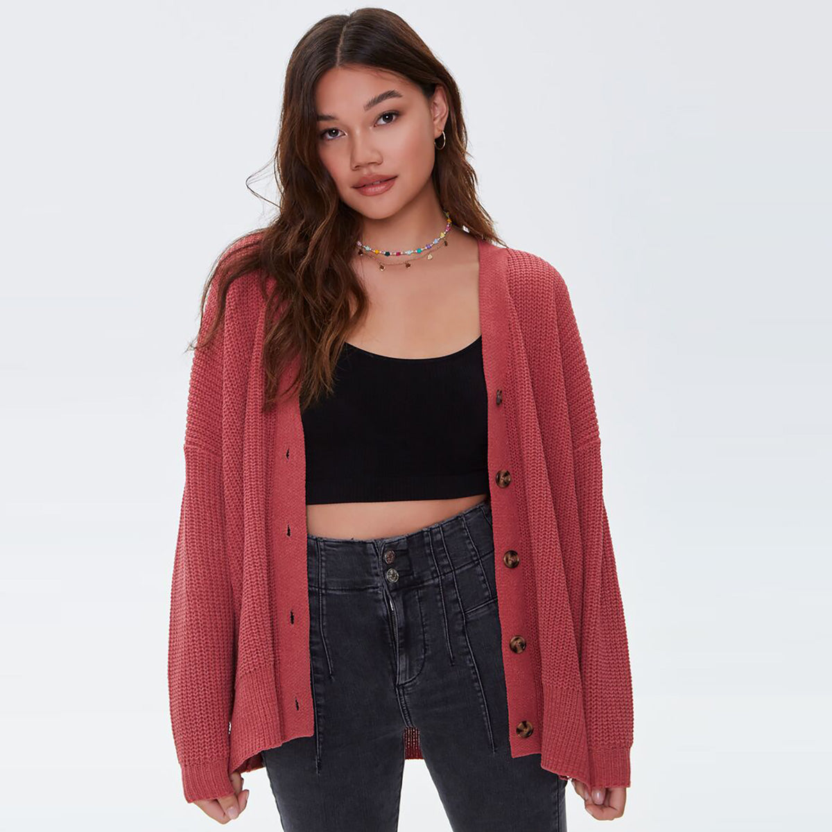 فوريفر 21 - كارديجان للنساء - يباع بواسطة اف اى جى