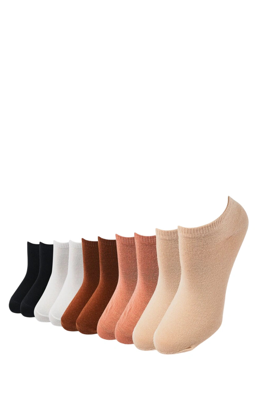 فوريفر 21-جوارب الكاحل المرقطة - عبوة من 5 قطع-للنساء