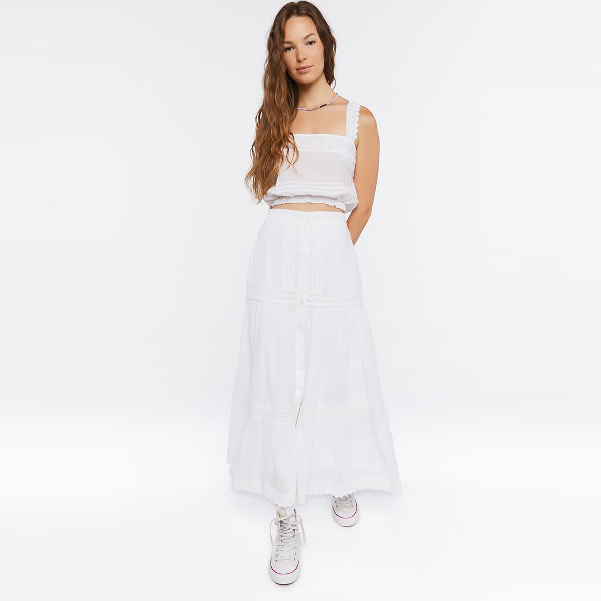 فوريفر 21 - تنورة ماكسي مذهلة للنساء - يباع بواسطة اف اى جى