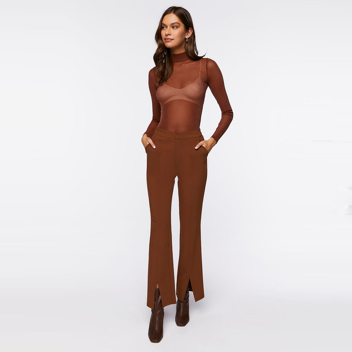 Forever21 - Slit High Waist Trousers for women - sold by FIG
