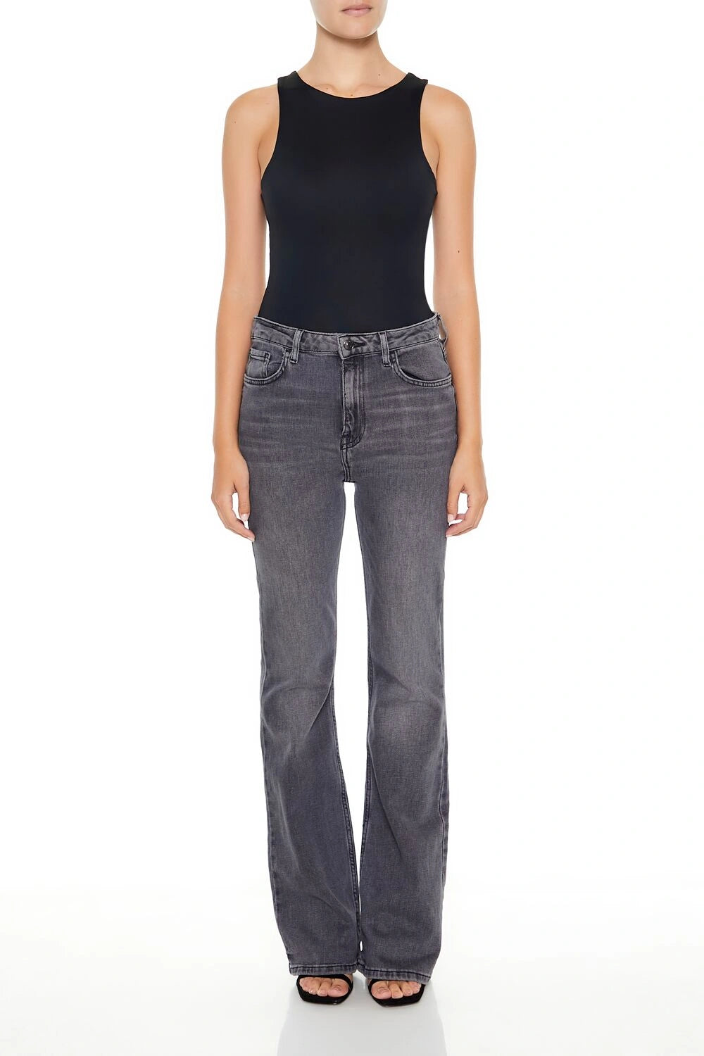 فوريفر 21-بدلة جسم بفتحة رقبة على شكل هالتر-للنساء