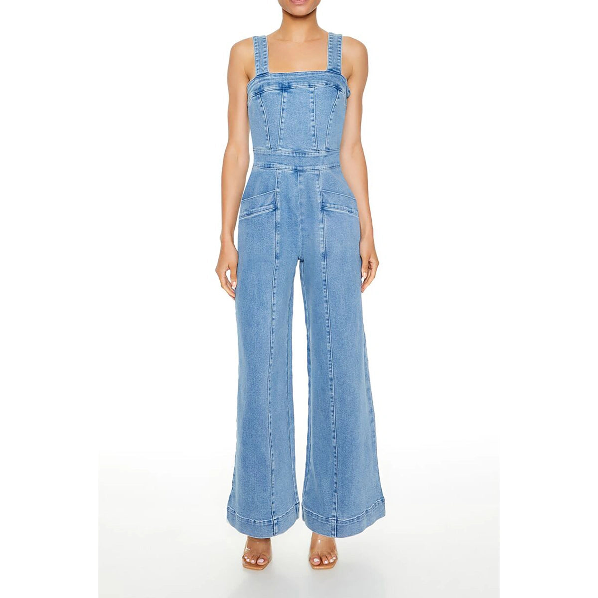 فوريفر 21 - وزرة الدنيم واسعة الساق - تم بيعها بواسطة اف اي جي