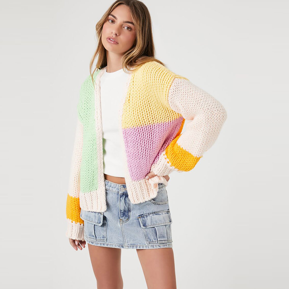 Forever21 - Colorblock Cardigan Sweater for women - sold by FIG