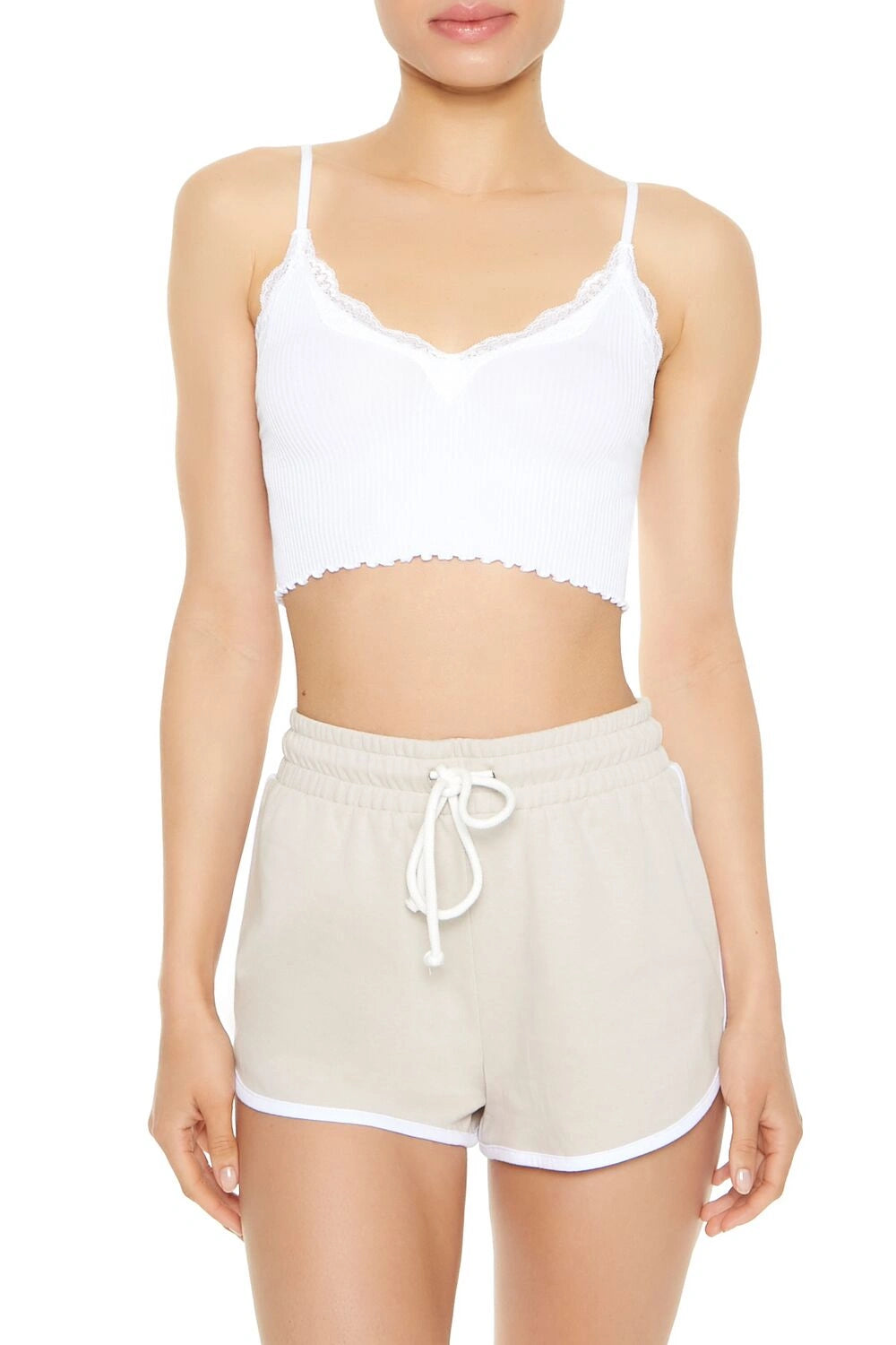 فوريفر 21-حمالة صدر بدون درزات مع حواف من الدانتيل-للنساء