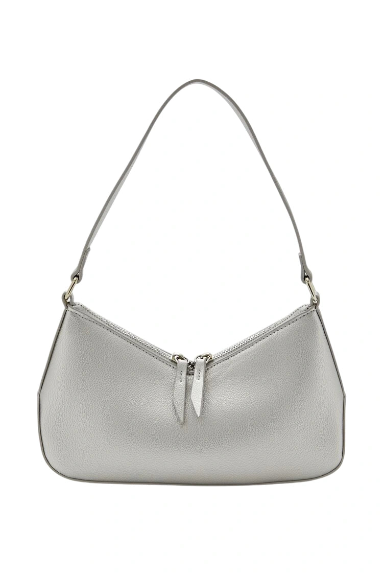 فوريفر 21-حقيبة كتف من الجلد الصناعي المعدني-للنساء