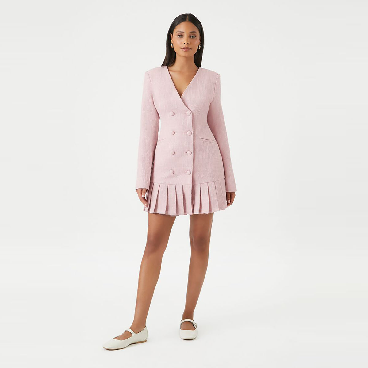 Forever21 - Pleated Tweed Blazer Mini Dress for women - sold by FIG