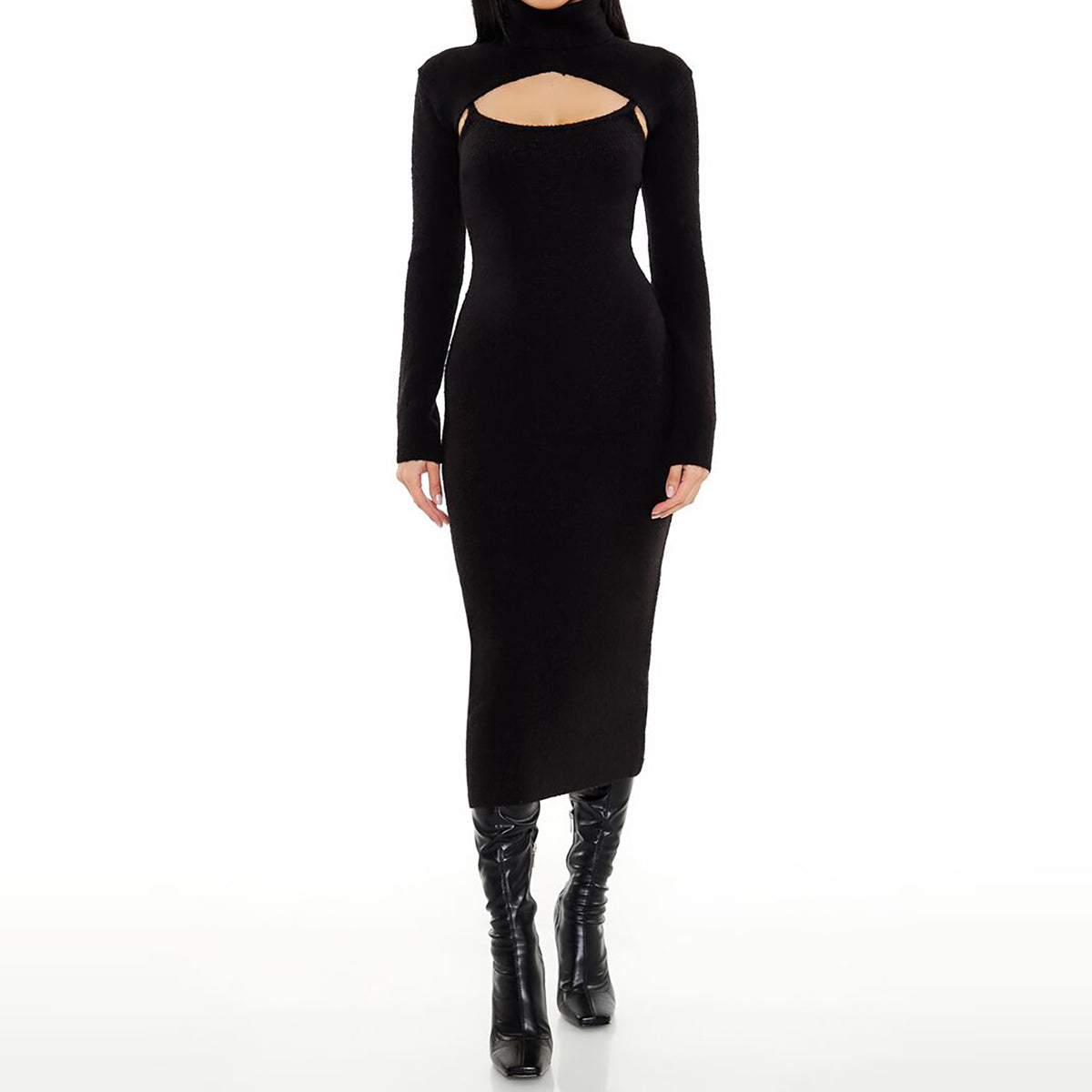 فوريفر 21 - طقم فستان متوسط الطول للنساء - يباع بواسطة اف اى جى