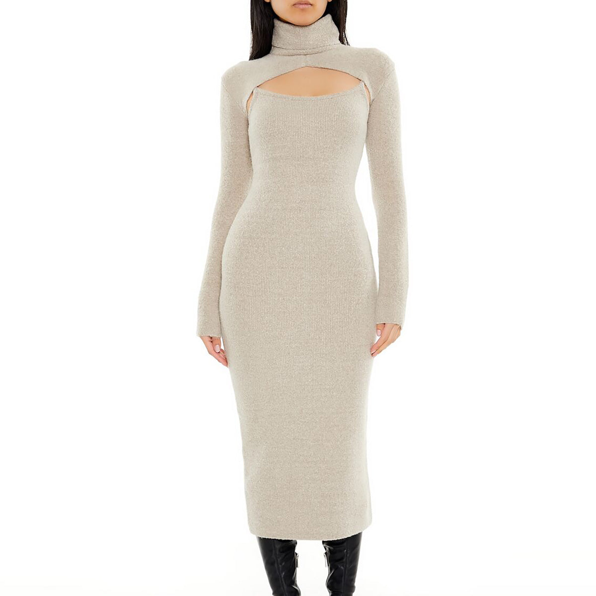 فوريفر 21 - طقم فستان متوسط الطول للنساء - يباع بواسطة اف اى جى