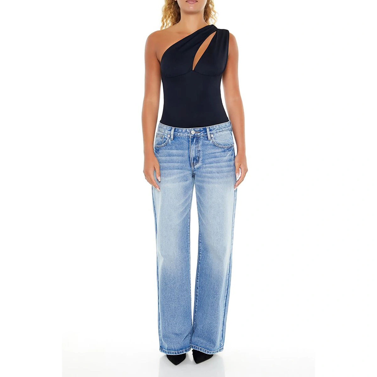 فوريفر 21 - بدلة قطعة واحدة بكتف واحد - تُباع بواسطة اف اي جي