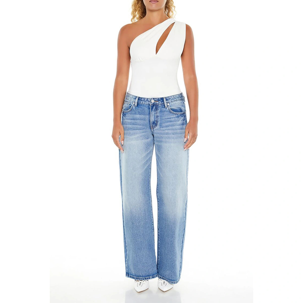 فوريفر 21 - بدلة قطعة واحدة بكتف واحد - تُباع بواسطة اف اي جي