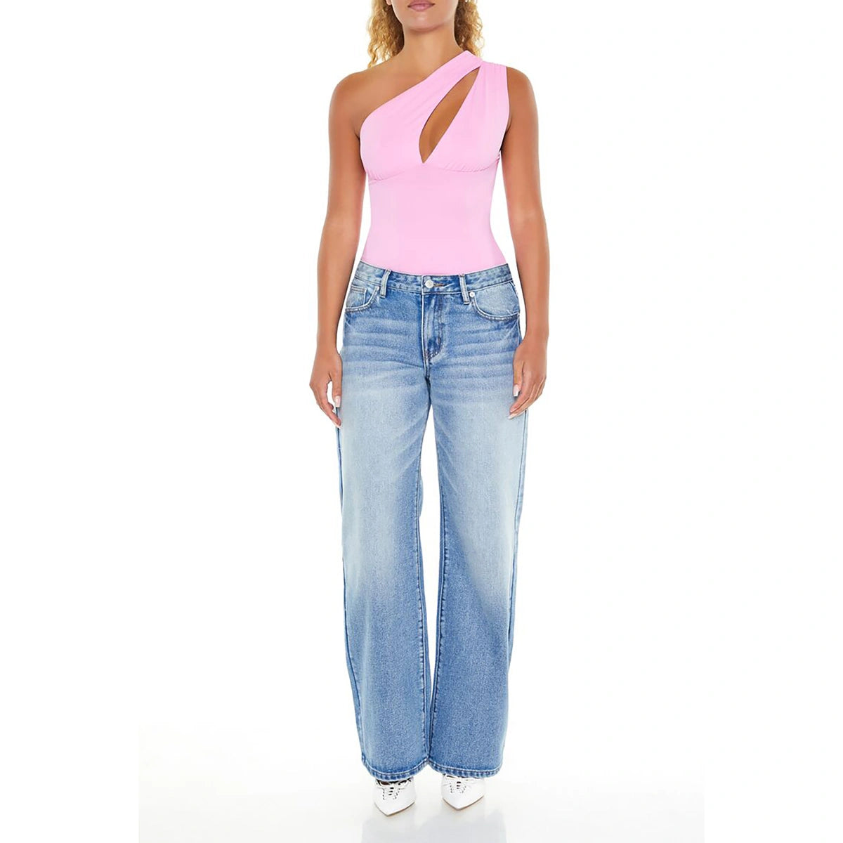 فوريفر 21 - بدلة قطعة واحدة بكتف واحد - تُباع بواسطة اف اي جي