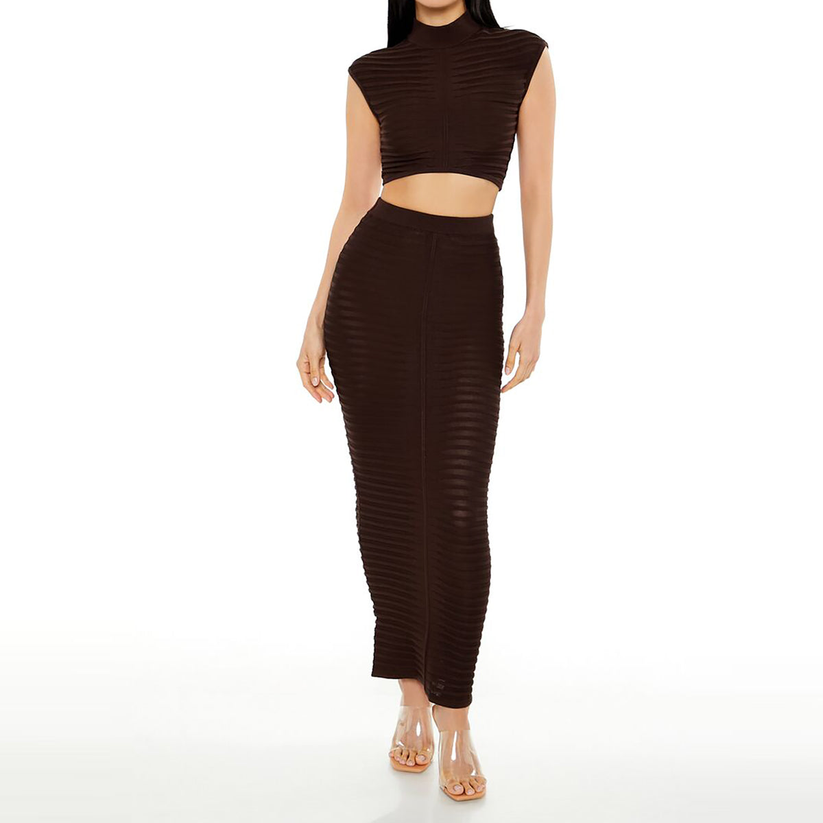 فوريفر 21 - فستان محبوك للنساء - يباع بواسطة اف اى جى