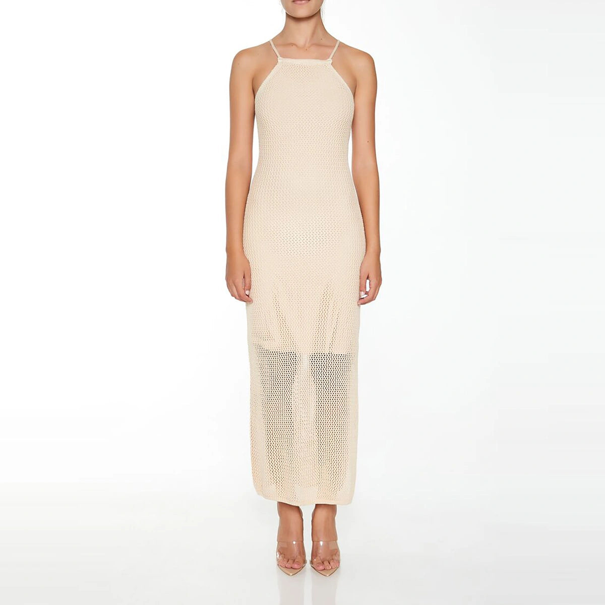 فوريفر 21 - فستان كروشيه طويل - يُباع بواسطة اف اي جي