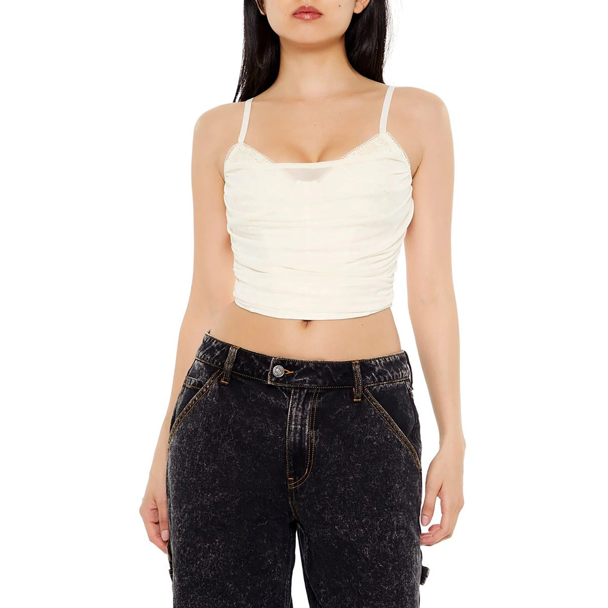 فوريفر 21 - قميص قصير شبكي - يُباع بواسطة اف اي جي