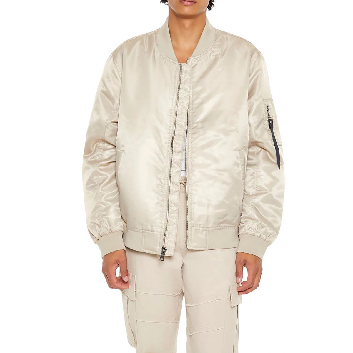 فوريفر 21 - سترة بومبر بسحاب - تم بيعها بواسطة اف اي جي