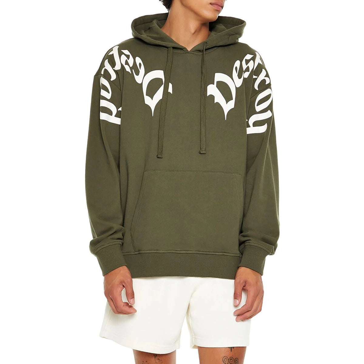 فوريفر 21 - سترة بغطاء رأس برسومات Destroy - تُباع بواسطة اف اي جي