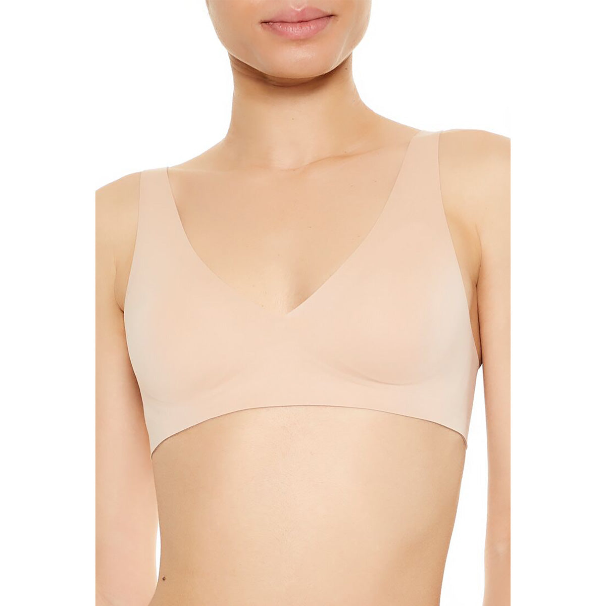 فوريفر 21 - حمالة صدر منخفضة الظهر بفتحة رقبة على شكل حرف V للنساء - يباع بواسطة اف اى جى