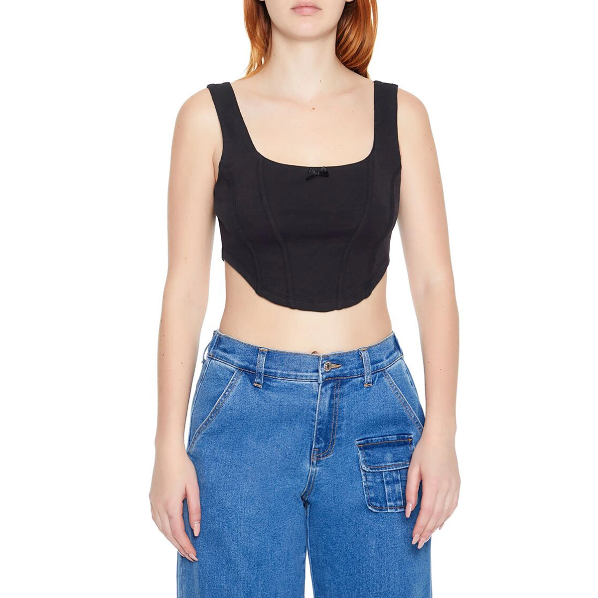 فوريفر 21 - مشد علوي قصير بحاشية منحنية - يُباع بواسطة اف اي جي