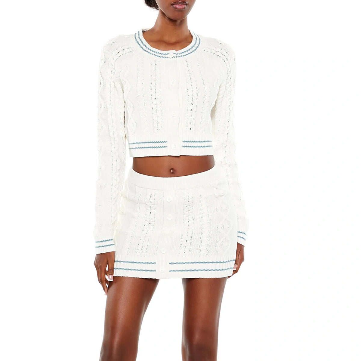 فوريفر 21 - سترة مخططة - تم بيعها بواسطة اف اي جي