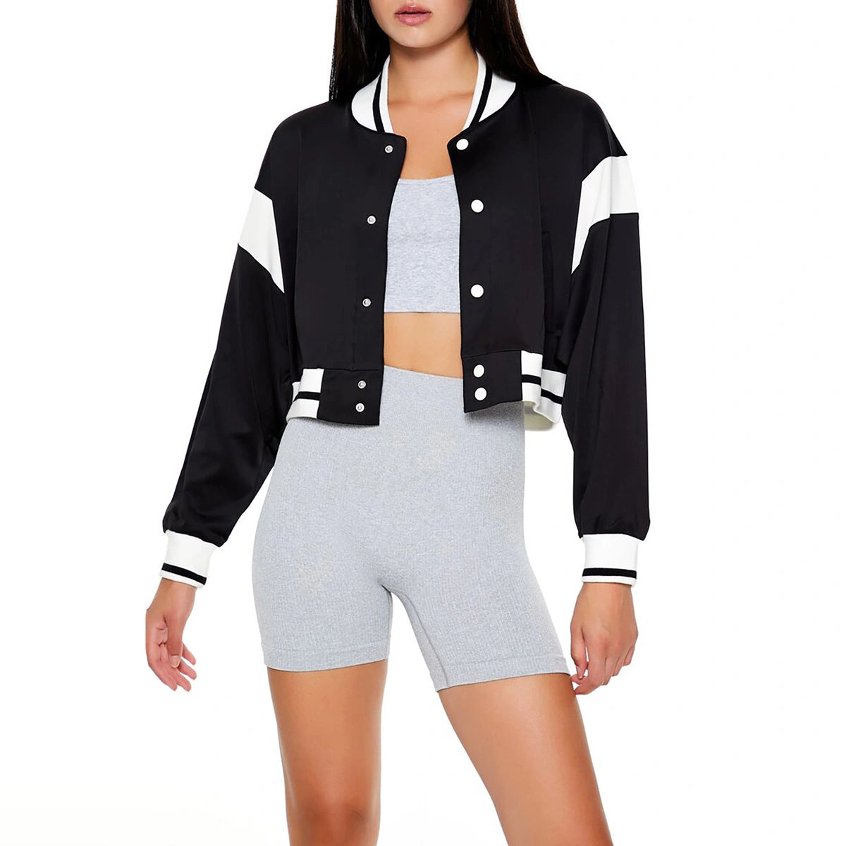 فوريفر 21 - سترة بومبر Active Colorblock - تُباع بواسطة اف اي جي