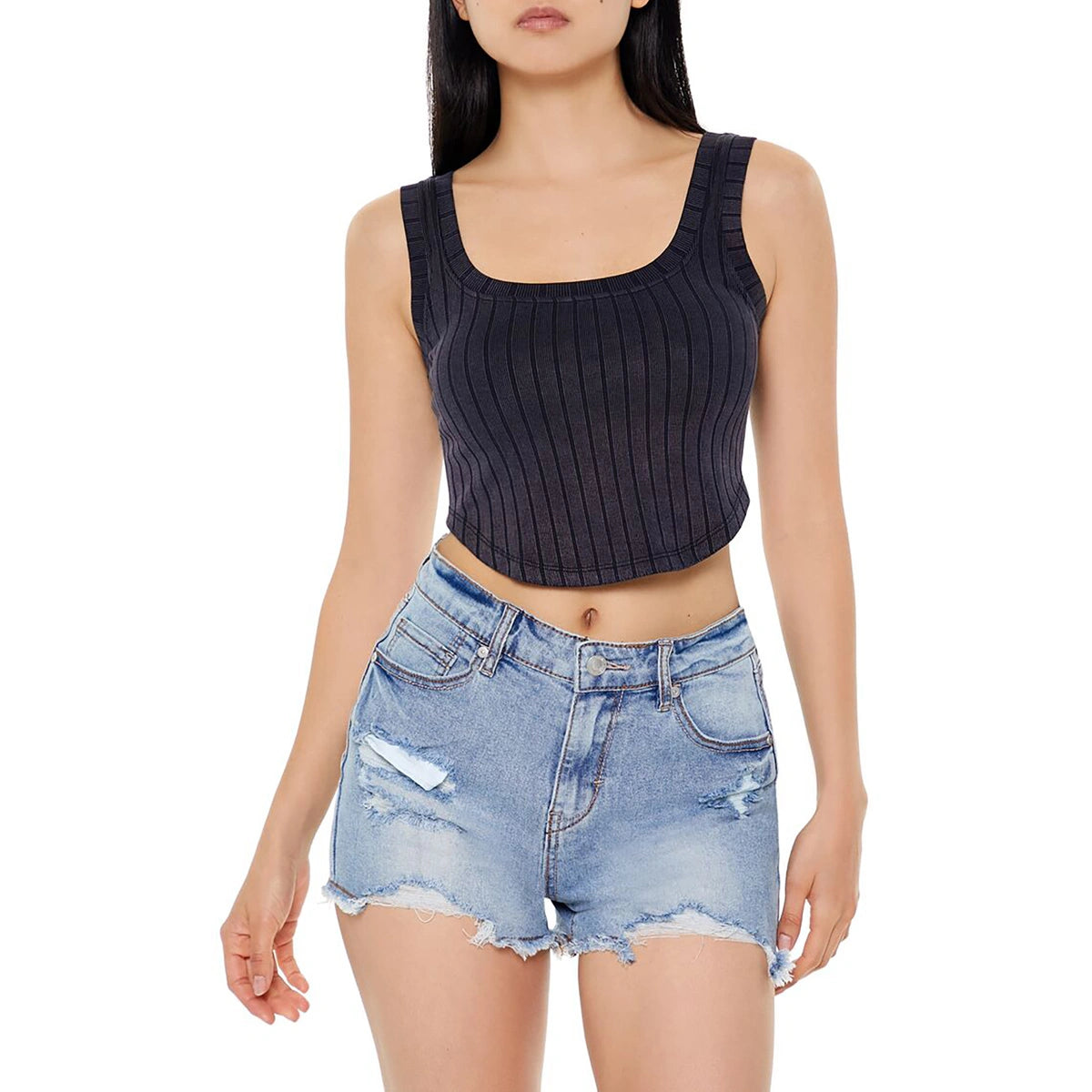 فوريفر 21 - قميص بدون أكمام قصير بدون خياطة - تم بيعه بواسطة اف اي جي