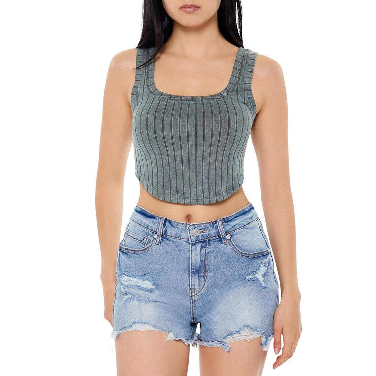 فوريفر 21 - قميص بدون أكمام قصير بدون خياطة - تم بيعه بواسطة اف اي جي