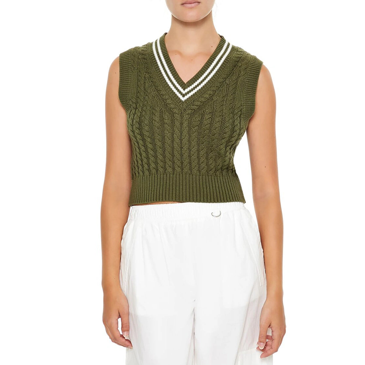 فوريفر 21 - سترة سترة مخططة - تم بيعها بواسطة اف اي جي