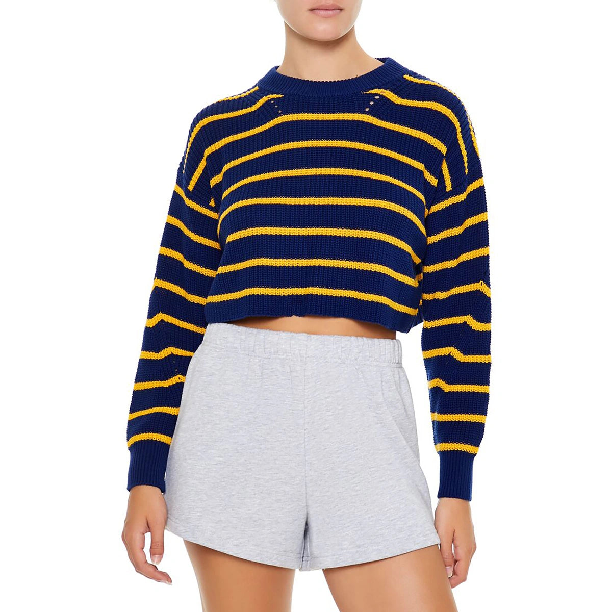 فوريفر 21 - سترة مخططة قصيرة - تم بيعها بواسطة اف اي جي