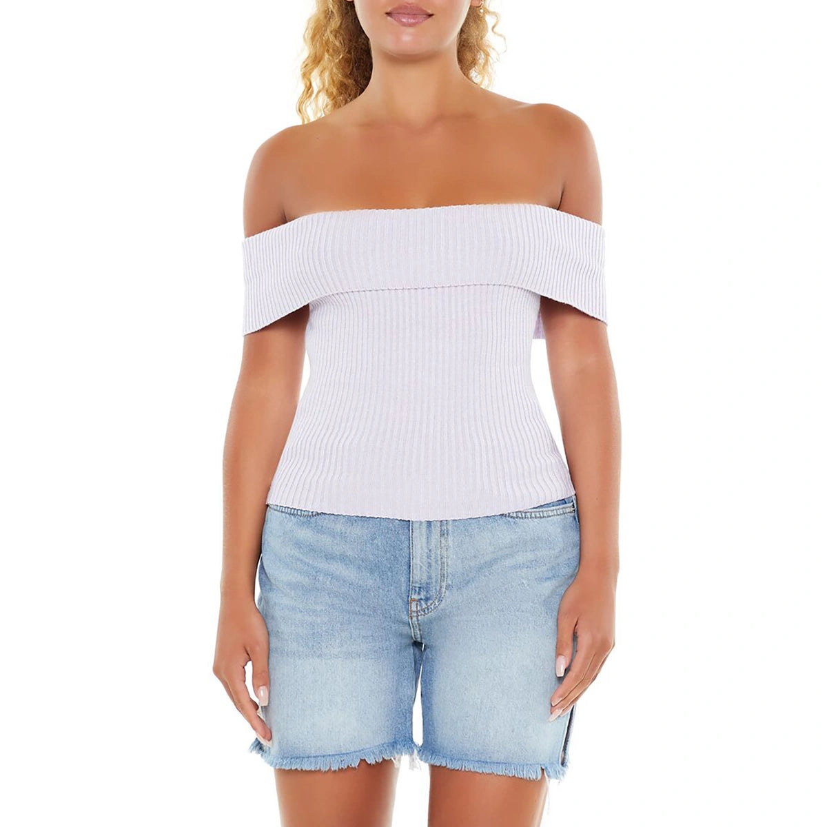 فوريفر 21 - سترة متماسكة مكشوفة الكتفين - تم بيعها بواسطة اف اي جي