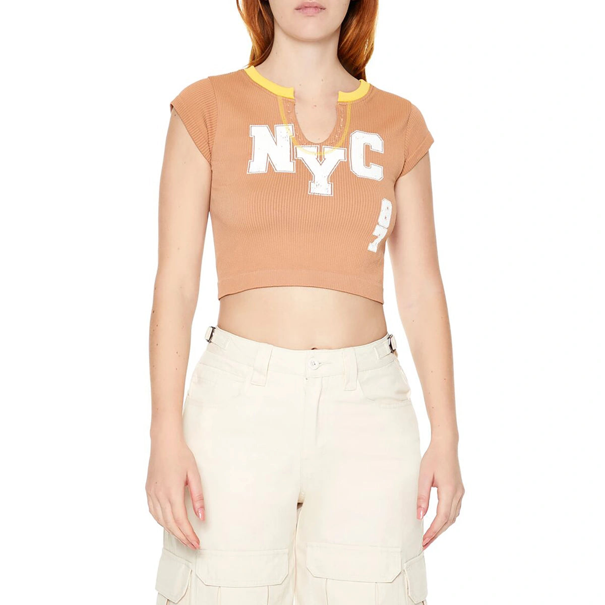 فوريفر 21 - تي شيرت للأطفال برسومات NYC - يُباع بواسطة اف اي جي