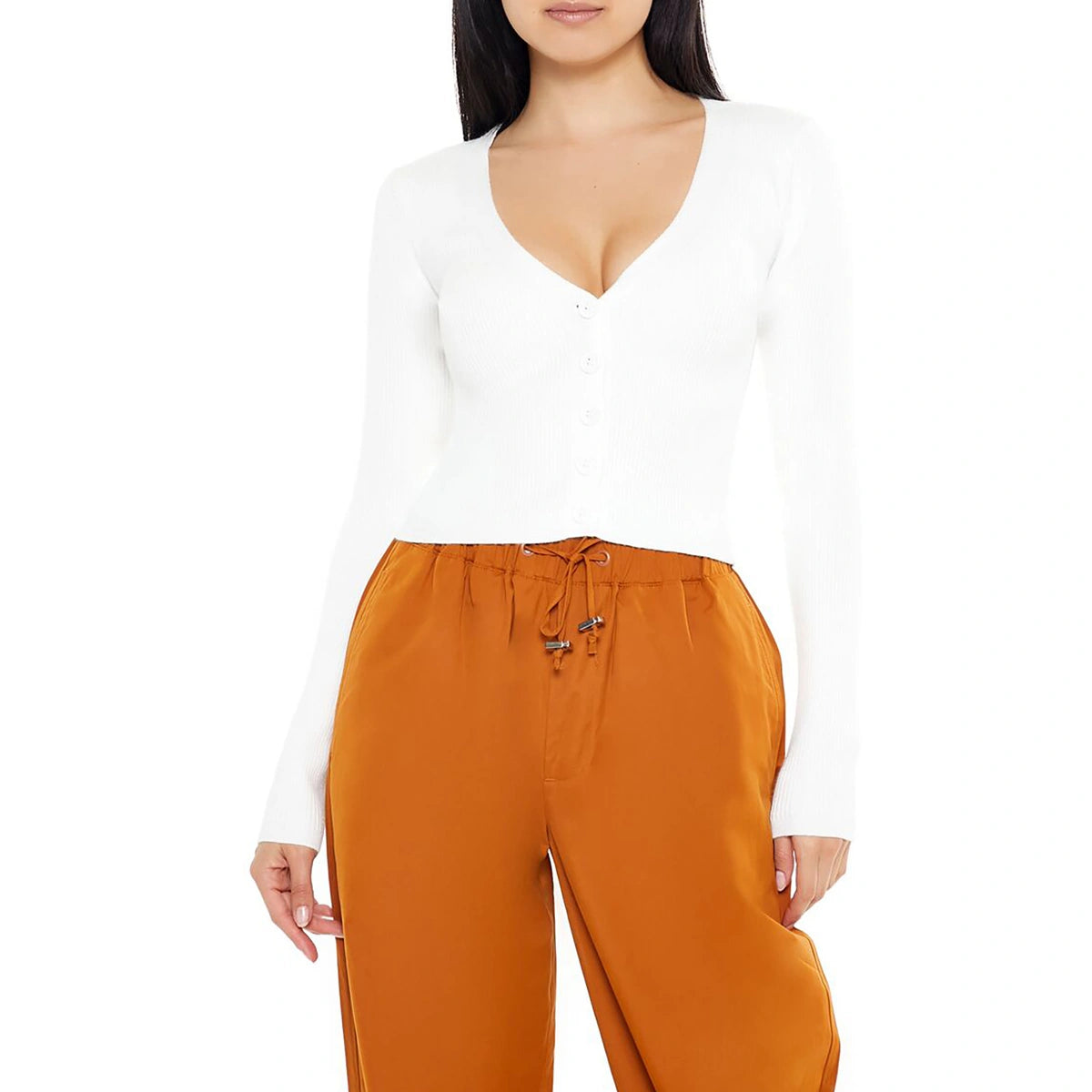 فوريفر 21 - سترة صوفية مضلعة ملائمة - تم بيعها بواسطة اف اي جي