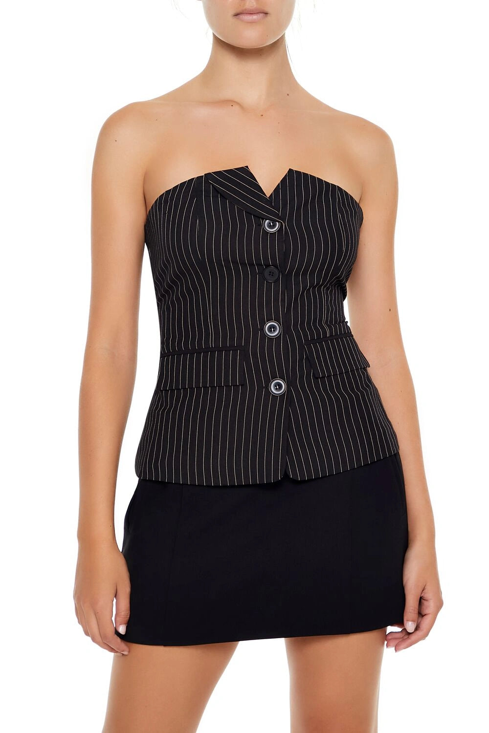 فوريفر 21-صدرية مخططة بدون حمالات-للنساء