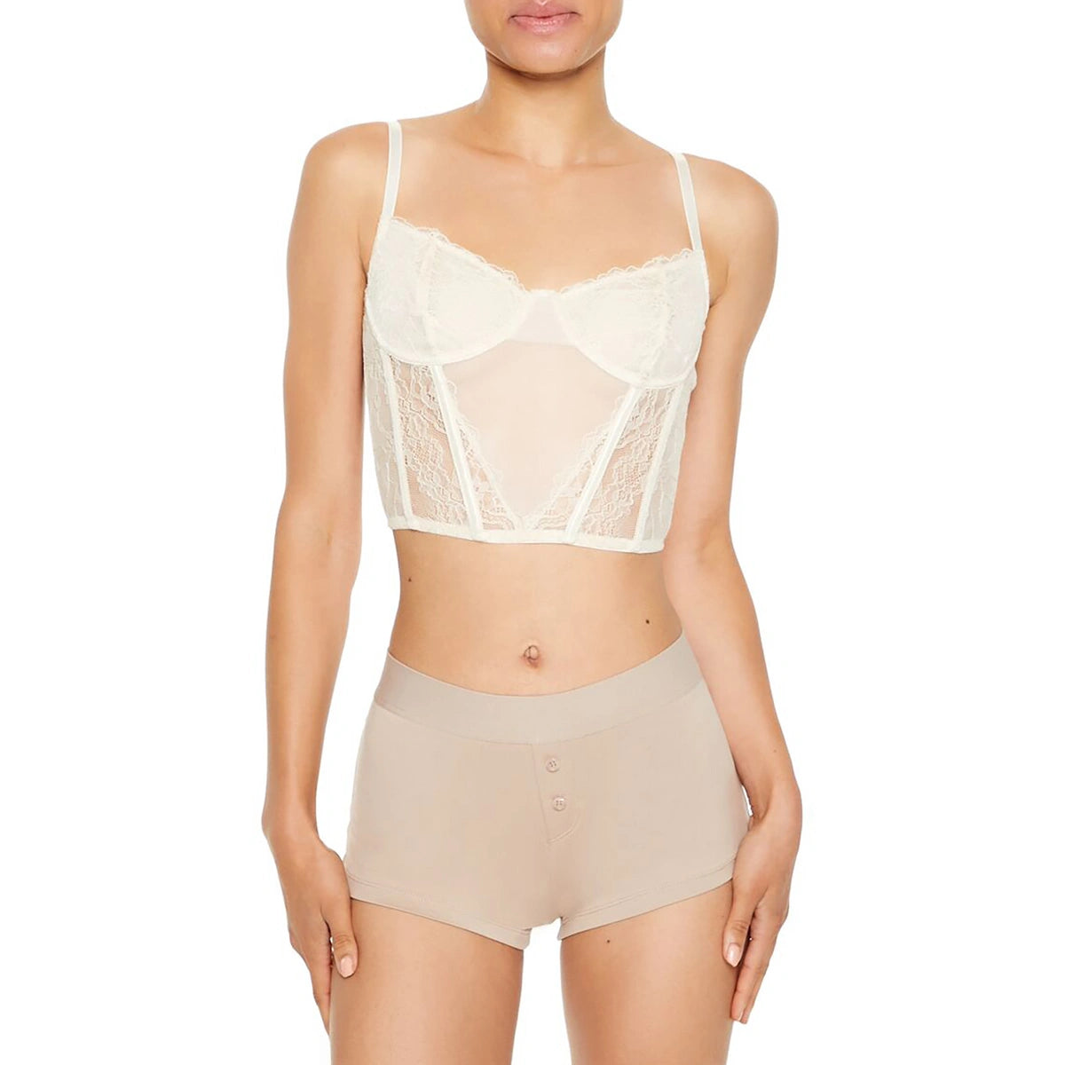 فوريفر 21 - حمالة صدر مشد دانتيل على شكل قلب - تم بيعها بواسطة اف اي جي