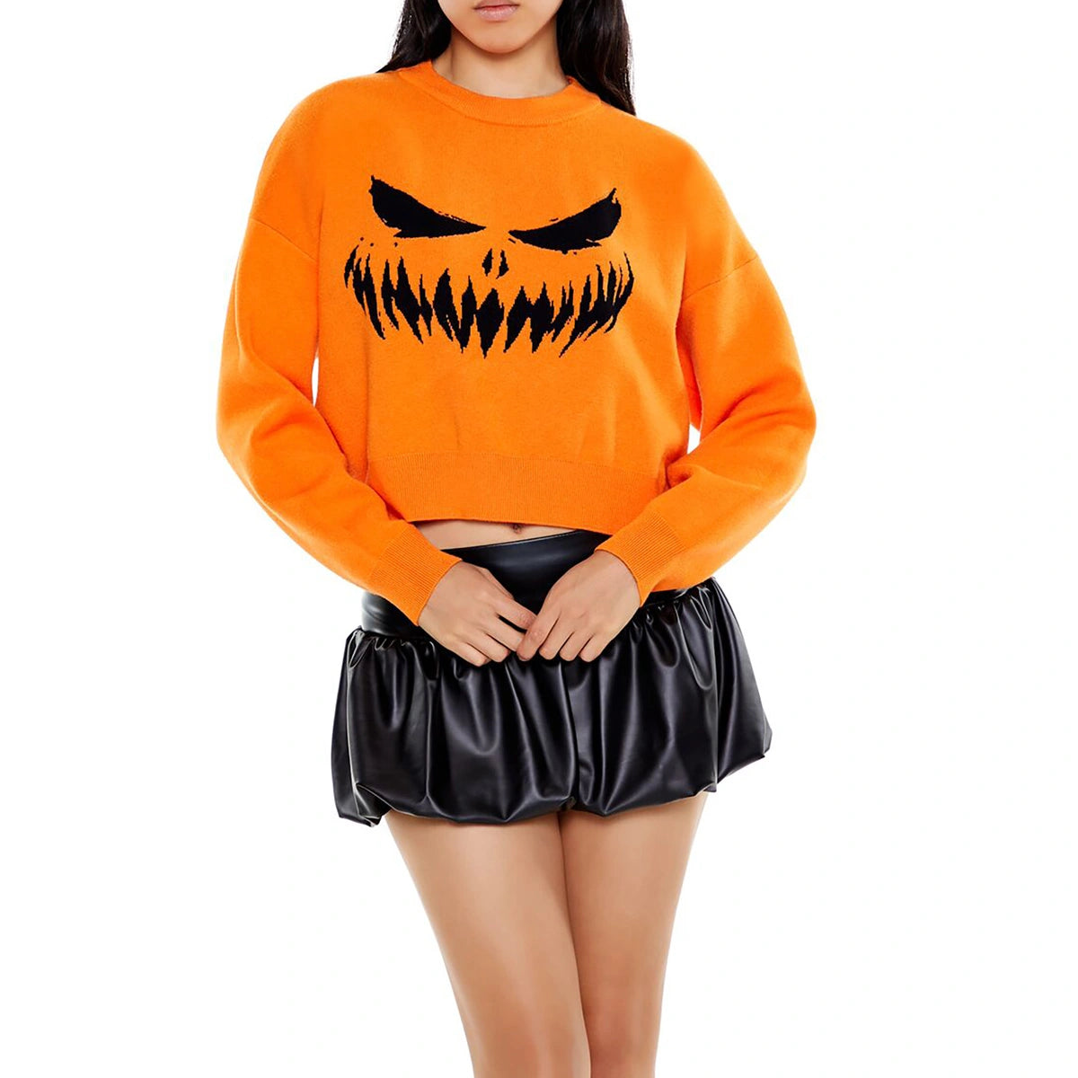 فوريفر 21 - سترة ذات رسومات Jack-O-Lantern - تم بيعها بواسطة اف اي جي