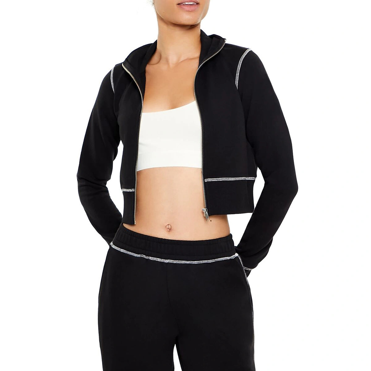 فوريفر 21 - سترة French Terry بسحاب - تم بيعها بواسطة اف اي جي