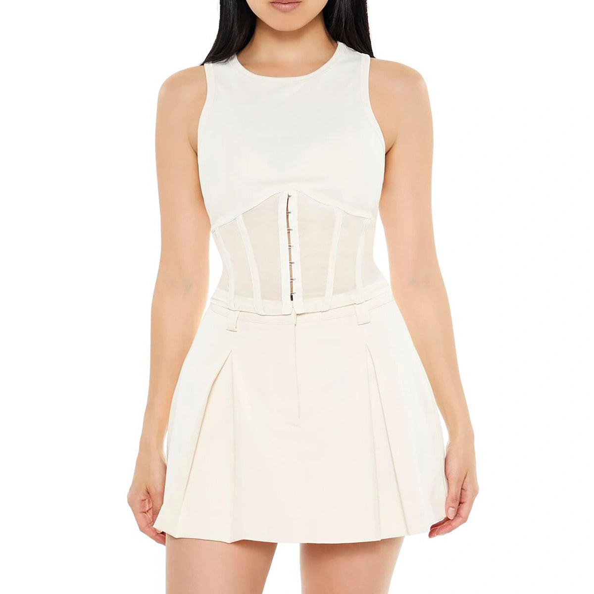 فوريفر 21 - قميص كورسيه Racerback بدون أكمام - تم بيعه بواسطة اف اي جي