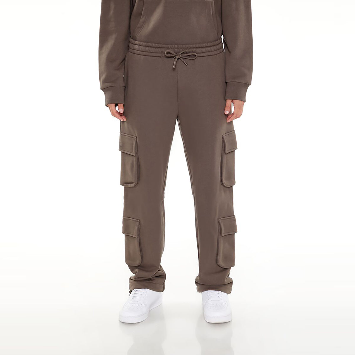 فوريفر 21 - بنطال رياضي من قماش تيري الفرنسي مع جيوب للرجال - يباع بواسطة اف اى جى