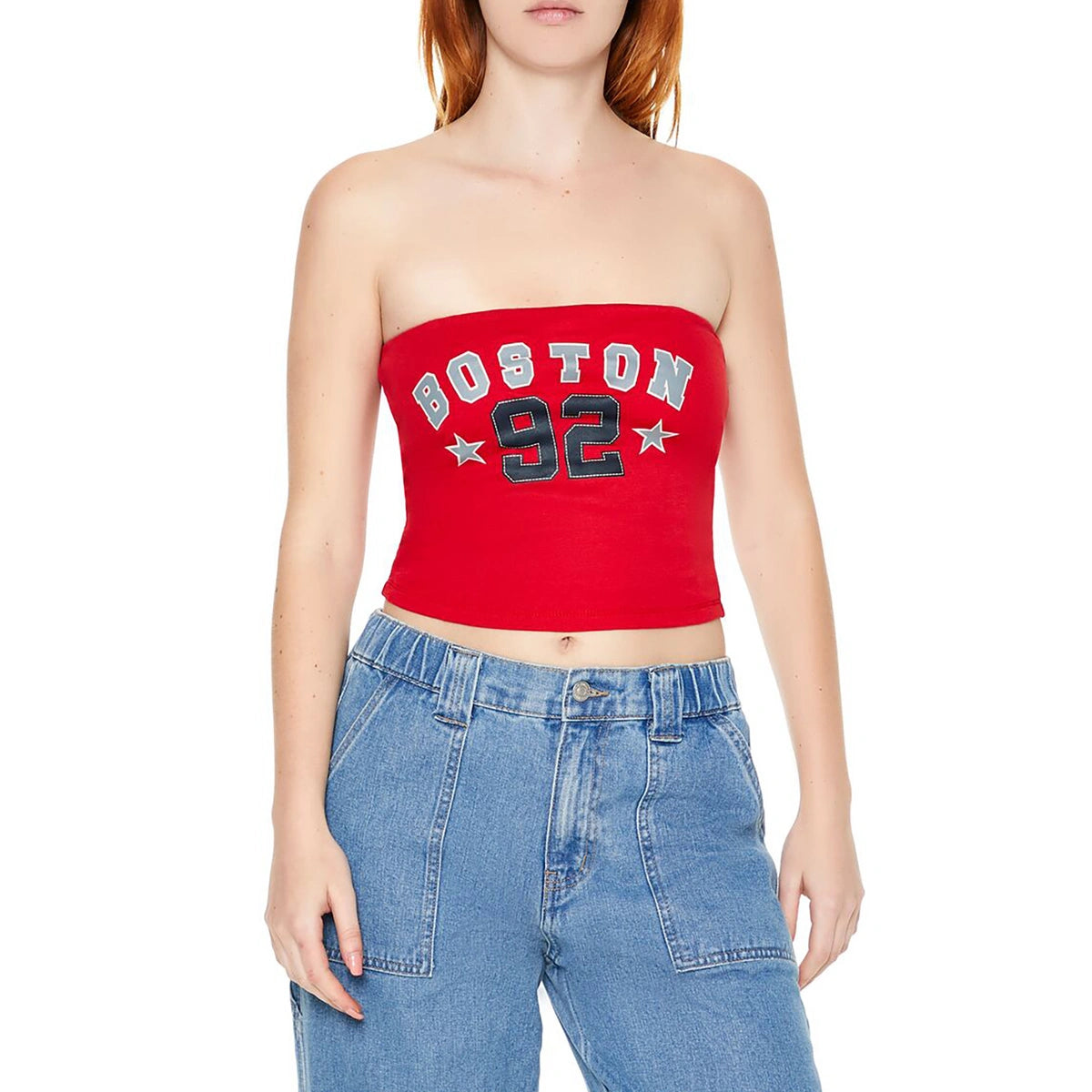 فوريفر 21 - Boston Graphic Tube Top - تم بيعه بواسطة اف اي جي