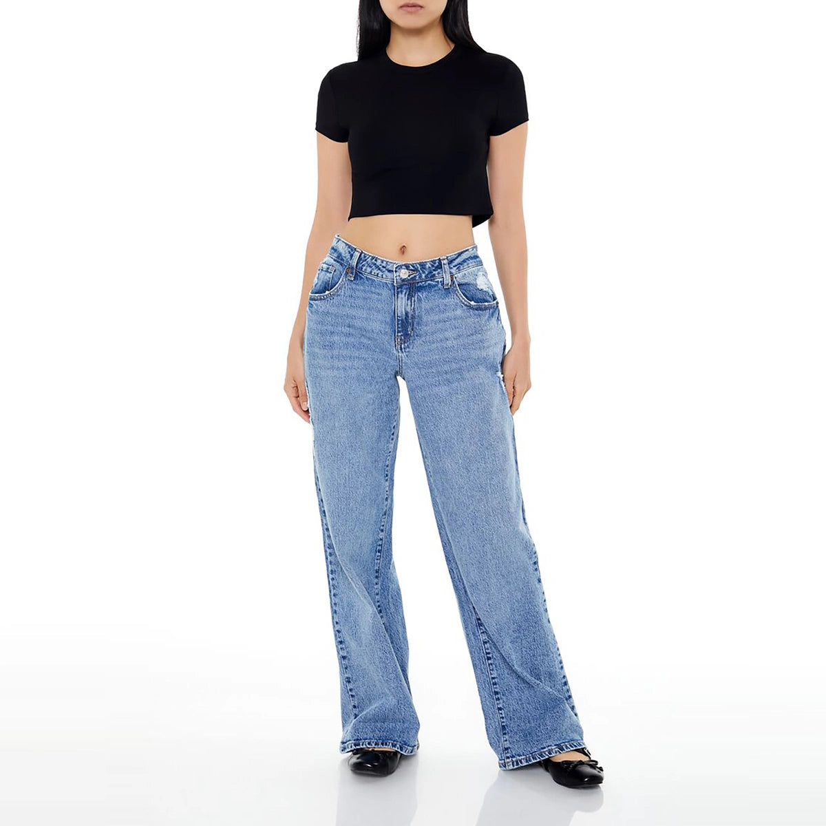 فوريفر 21 - بنطال جينز فضفاض منخفض الارتفاع - يُباع بواسطة اف اي جي