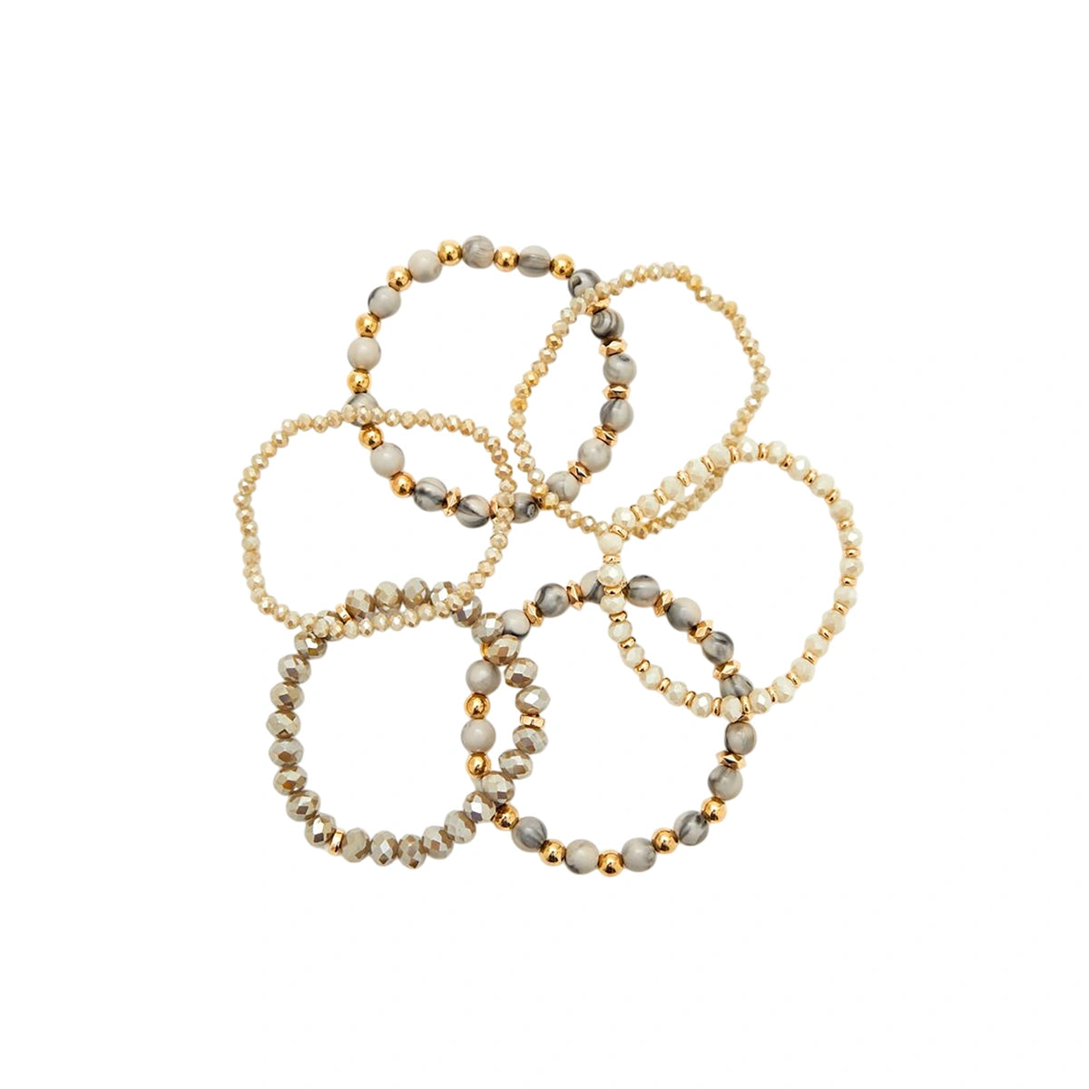 فوريفر 21 - مجموعة أساور مطرزة بالخرز - تُباع بواسطة اف اي جي