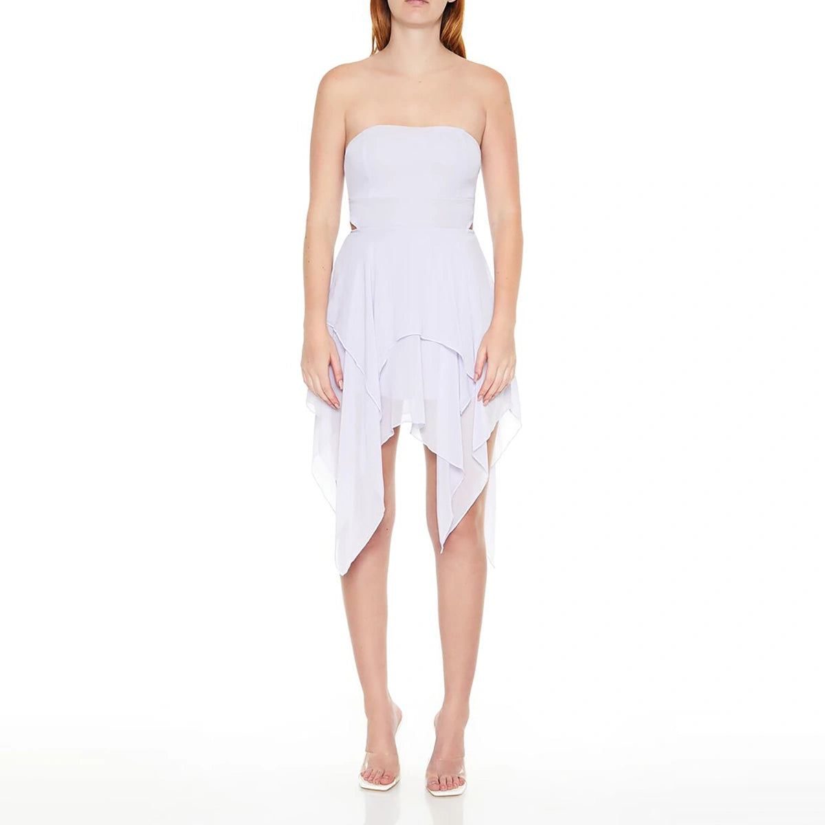 فوريفر 21 - فستان قصير بدون حمالات منديل - تم بيعه بواسطة اف اي جي