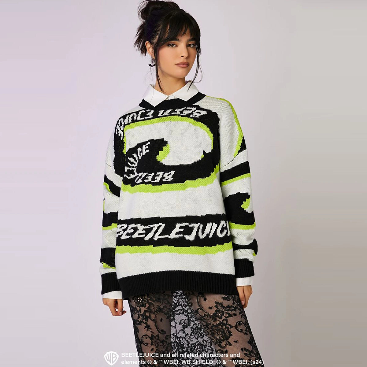 فوريفر 21 - سترة بيتلجوس بيتلجوس الحلزونية - تم بيعها بواسطة اف اي جي