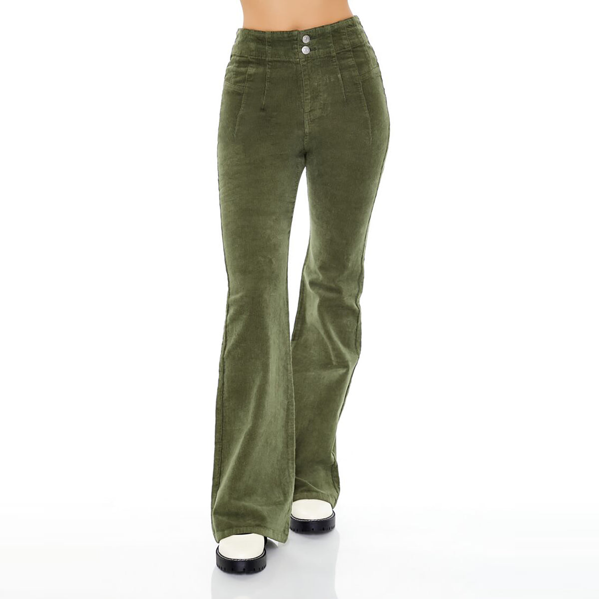 Forever21 - High-Rise Corduroy Flare Pants for women - sold by FIG
