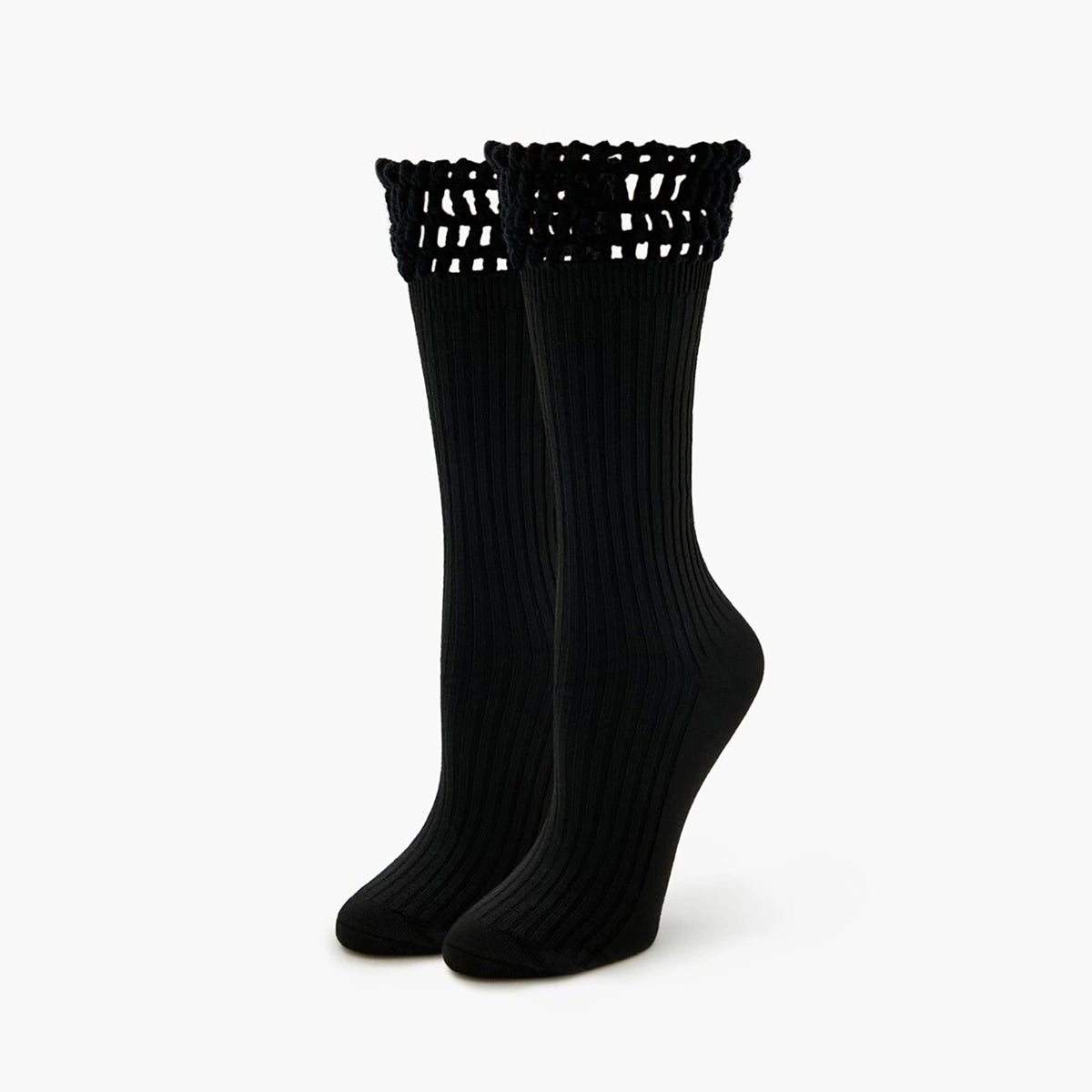 فوريفر 21 - جوارب كروشيه مزخرفة - تُباع بواسطة اف اي جي