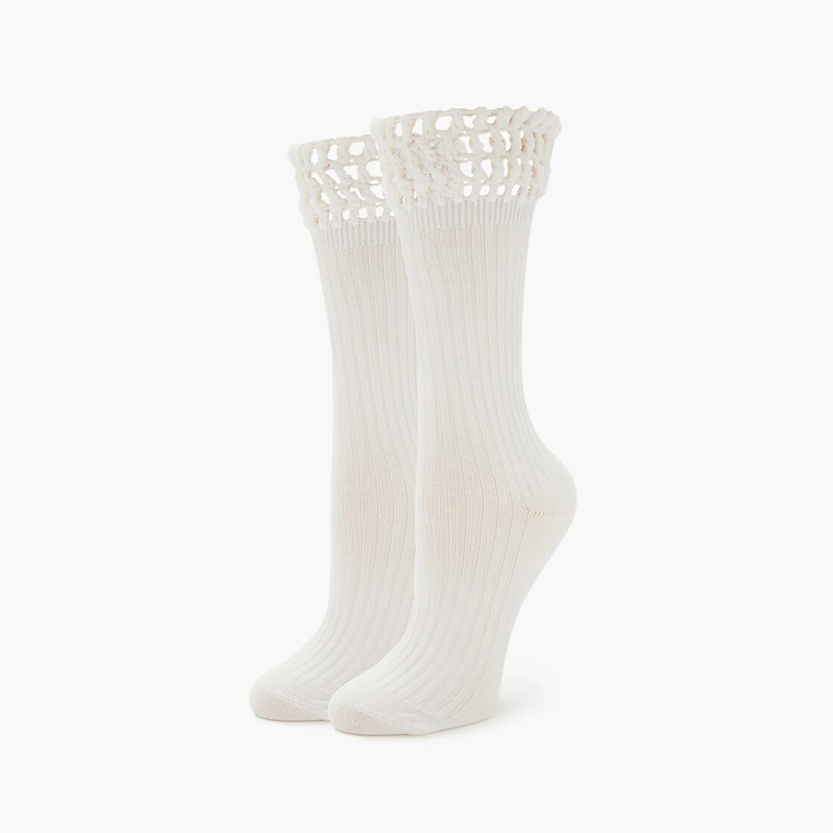 فوريفر 21 - جوارب كروشيه مزخرفة - تُباع بواسطة اف اي جي