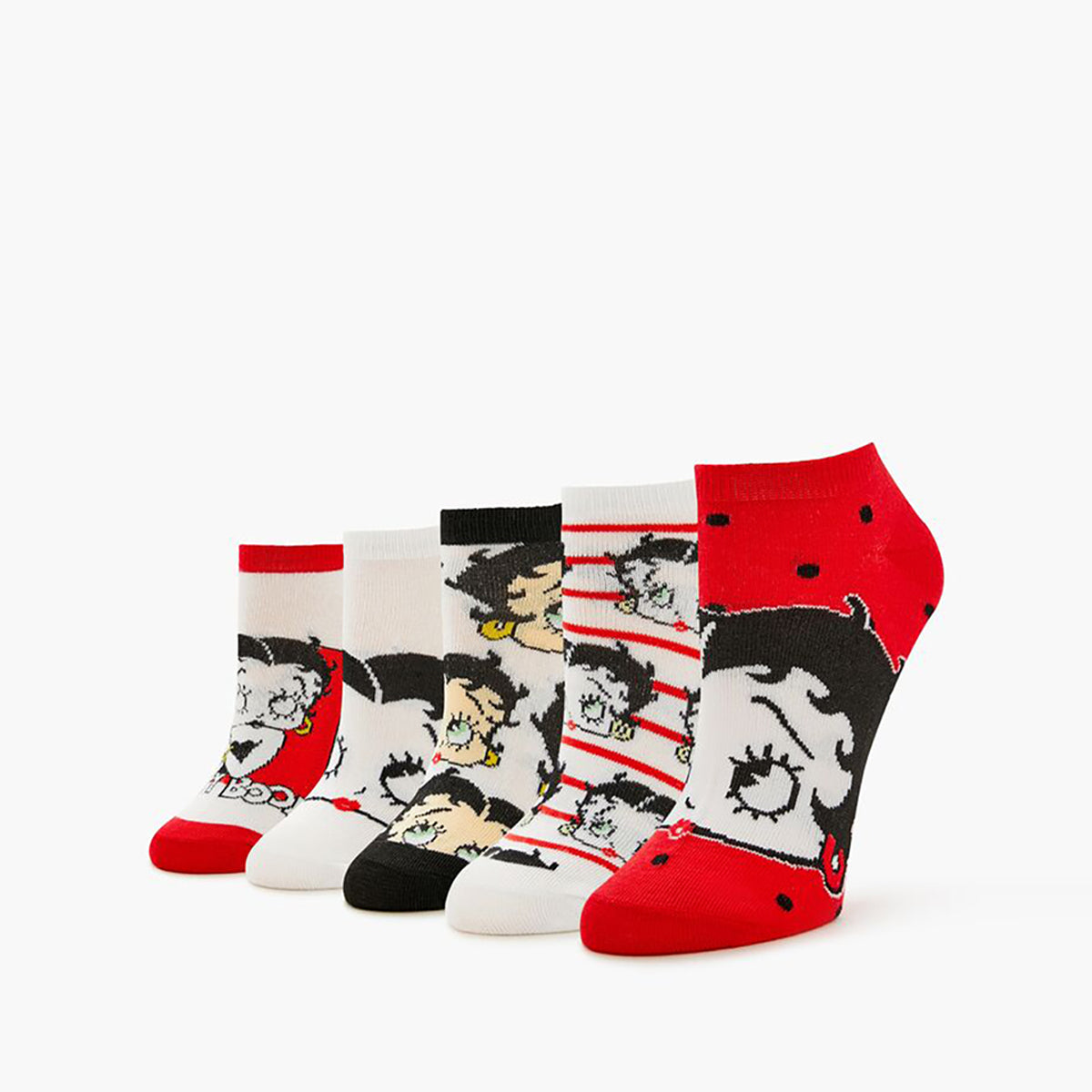 فوريفر 21 - جوارب الكاحل- عبوة من 5 قطع للنساء - يباع بواسطة اف اى جى